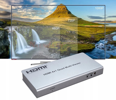 DZIELNIK HDMI 4 na 1 QUAD MULTI VIEWER PRZEŁĄCZNIK