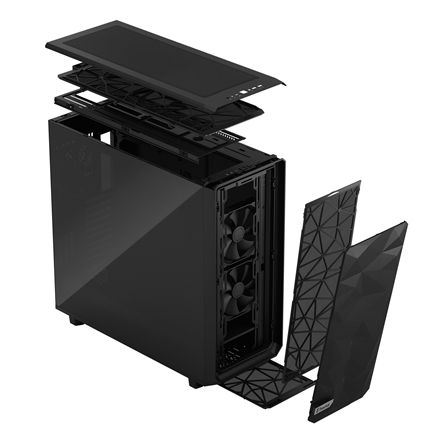 Fractal Design Meshify 2 XL Midi Tower, ciemny odcień, szkło hartowane, czarny