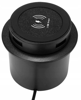 ŁADOWARKA INDUKCYJNA BIURKOWA CHOWANA + HUB 2xUSB
