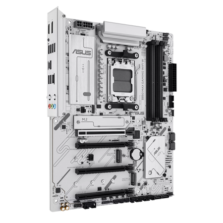 Asus B850 MAX GAMING WIFI W | Processor family AMD | Processor socket AM5 | DDR5 | Supported hard disk drive interfaces SATA, M.2 | Number of SATA connectors 4