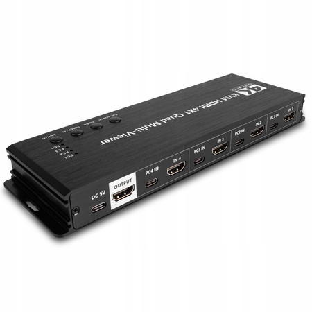 PRZEŁĄCZNIK KVM HDMI 4x1 DZIELNIK 4xUSB MULTVIEWER