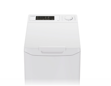 Candy Washing Machine | TCA283D2-S | Energy efficiency class D | Top loading | Washing capacity 8 kg | 1200 RPM | Depth 60 cm | Width 41 cm | Display | Digit | White