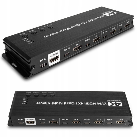 PRZEŁĄCZNIK KVM HDMI 4x1 DZIELNIK 4xUSB MULTVIEWER