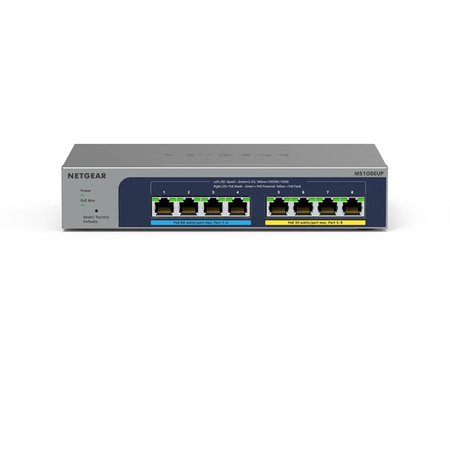 Netgear 8Port Switch 100/1000/2500 MS108EUP 8-Port Ultra60 PoE++ Multi-Gig unmgd Switch