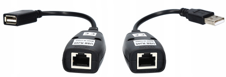 PRZEDŁUŻACZ USB MYSZKI EXTENDER RJ45 PO LAN 60M 5e