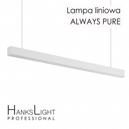 Lampa LED HanksLight,white,liniowa,alu,zwiesz,1200mm,down36W,4000K
