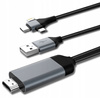KABEL mirco USB C Lightining - HDMI 2M adapter MHL
