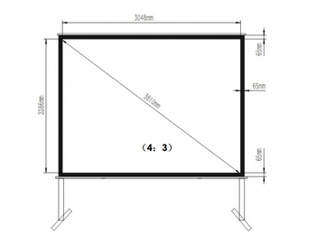 EKRAN RĘCZNY ROZKŁADANY 150"  305x229cm FF-150 4:3 ART FastFold