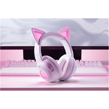 Razer Headset | Kraken Kitty V2 BT | Bluetooth | Over-ear | Microphone | Noise canceling | Wireless | White