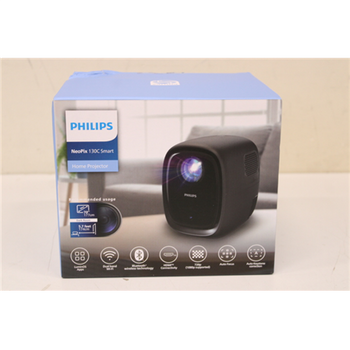 SALE OUT. Philips NeoPix 130 Smart Projector, 1280x720, 720p, 120lm, 16:9, 500:1, Charcoal | Philips | NeoPix 130 | HD ready (1280x720) | 120 ANSI lumens | Black | DAMAGED PACKAGING, SMALL SCRATCHED ON TOP | Wi-Fi