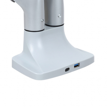 UCHWYT BIURKOWY GAZOWY DO 2 MONITORÓW LED/LCD 17-35" L-36HD ART  1-15kg 1xUSB-A 1xUSB-C 3.0 HEAVY DUTY