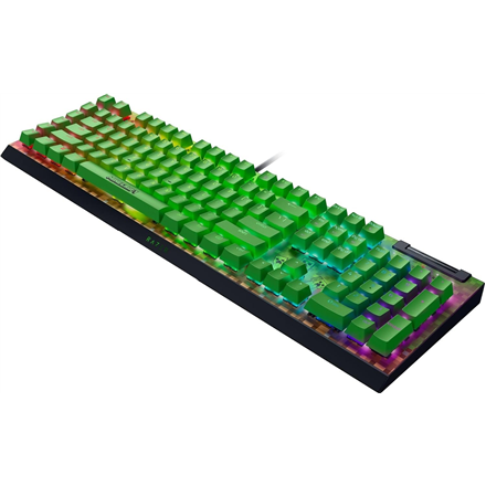 Razer BlackWidow V4 X | Gaming keyboard | Wired | US | Minecraft Edition | Razer Green Mechanical Switches (Clicky)