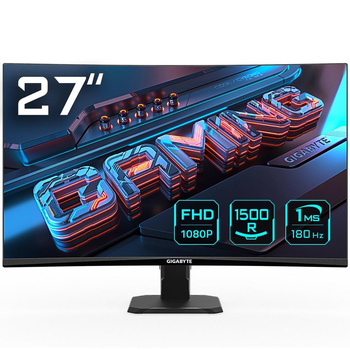 GIGABYTE GS27FC, 68,6 cm (27 Zoll) Curved, 180Hz, VA, AMD FreeSync Premium, Adapative Sync - DP, 2x HDMI