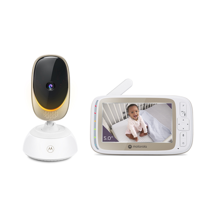 Motorola Wi-Fi Video Baby Monitor with Mood Light VM85 CONNECT 5.0" White/Gold