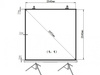 EKRAN RĘCZNY NA STATYWIE 140" 254x254cm TA-140 1:1 ART podwójny tripod