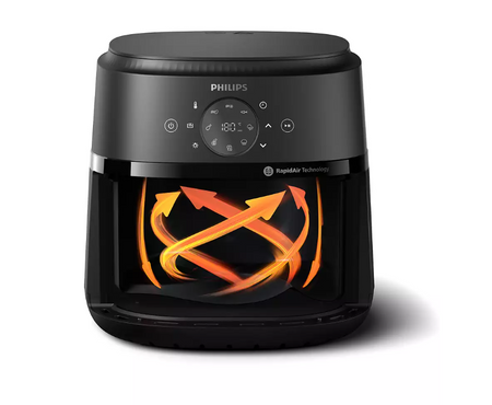 Philips NA231/00 Airfryer, 1700 W, Pan volume 6.2 L, Black, Silver | Philips Airfryer | NA231/00 | Power 1700 W | Capacity 6.2 L | Black/Silver