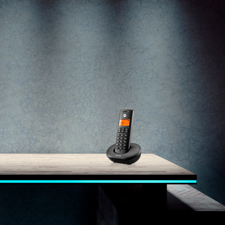 Motorola Wireless Landline Phone | E201 | Built-in display | Black
