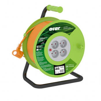 Przedł.ZWIJANY ACAR PZ-4Z/OT H05VV-F 3Gx1.5 40M Z STYK. OCHR. POMARAŃCZOWY M01802