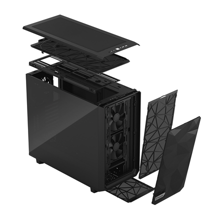 Fractal Design Meshify 2 Black TG Dark Tint Midi-Tower, Tempered Glass. schwarz