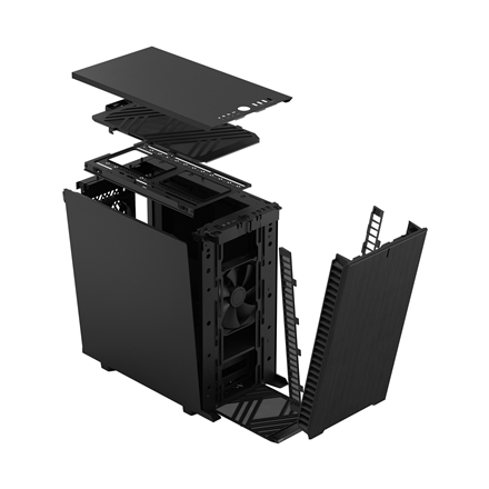 Fractal Design Define 7 Mini Black Solid Micro-ATX Gehäuse , schallgedämmt - schwarz
