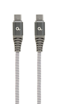 Kabel USB typ C(CM/CM) 60W Power Delivery (PD) 1.5m szaro-biały Gembird