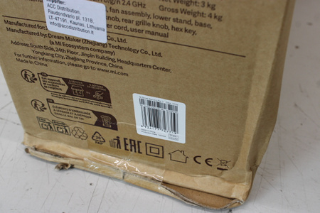 SALE OUT. Xiaomi Mi Smart Standing Fan 2 EU | Xiaomi Mi Smart Standing Fan | 2 | Stand Fan | DAMAGED PACKAGING | White | Oscillation | 15 W