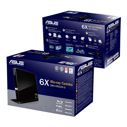 ASUS SBC-06D2X-U Blu-Ray Laufwerk - extern, schwarz