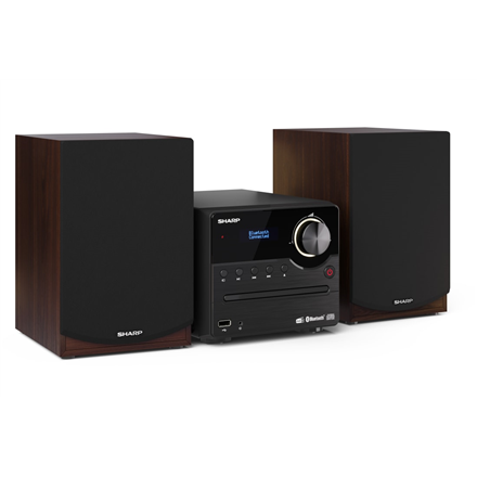 Sharp Hi-Fi Micro System XL-B517D(BR) USB port Wireless connection Brown AUX in FM radio CD player Bluetooth