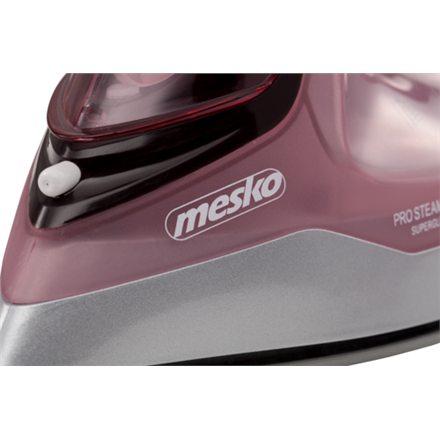 Mesko Iron MS 5028 Steam Iron 2600 W Continuous steam 35 g/min Steam boost performance 60 g/min Pink/Grey