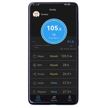 Adler Smart Bathroom Scale | AD 8187 | Maximum weight (capacity) 180 kg | Accuracy 100 g | Body Mass Index (BMI) measuring | White