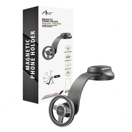Uchwyt samochodowy magnetyczny ART AX-09 przyssawka PHONE/MP4/GPS komp.z MagSafe