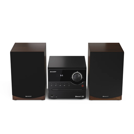 Sharp XL-B512(BR) Hi-Fi Micro System, CD/FM/USB/Bluetooth v5.0, 45W, Brown Sharp Hi-Fi Micro System XL-B512(BR) USB port Wireless connection Brown AUX in FM radio CD player Bluetooth