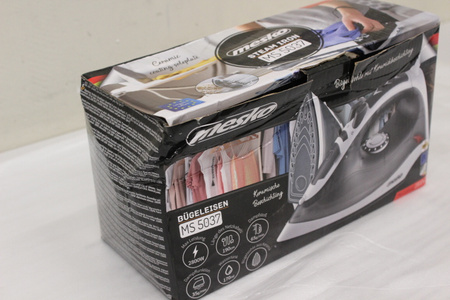 SALE OUT. Mesko MS 5037 Steam iron 2800W, Grey | Mesko MS 5037 | Steam Iron | 2800 W | Water tank capacity 170 ml | Continuous steam 35 g/min | Grey | DAMAGED PACKAGING, SCRATCHED ON KERAMIC PLATE