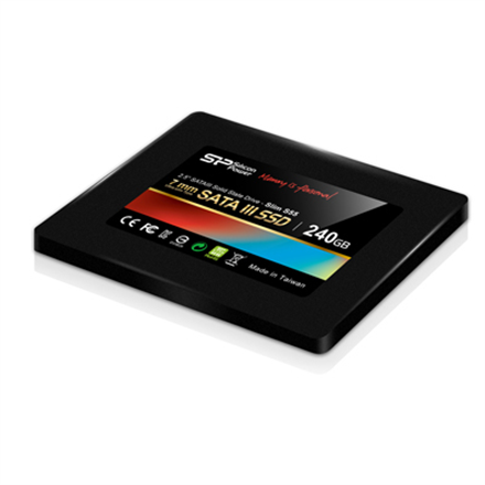 Silicon Power Slim S55 240 GB, SSD interface SATA, Write speed 450 MB/s, Read speed 550 MB/s