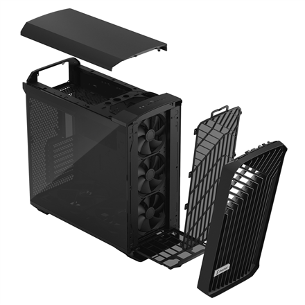 Fractal Design Torrent Midi-Tower Dark Tint, Tempered Glass, schwarz