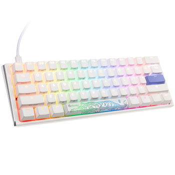 Ducky One 3 Classic Pure White Mini Gaming Keyboard, RGB LED - MX-Blue (US)