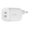 Belkin USB-C GaN PD PPS Dual Wall Charger, 65W | WCH013vfWH