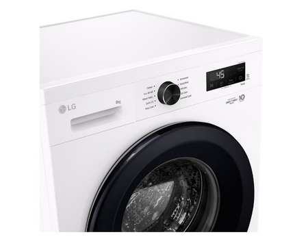 LG Washing Machine | F4X1008NWK | Energy efficiency class A | Front loading | Washing capacity 8 kg | 1350 RPM | Depth 56 cm | Width 60 cm | LED | Steam function | Direct drive | Wi-Fi | White