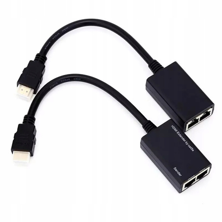 KABEL KONWERTER HDMI na LAN PO SKRĘTCE RJ45 30M