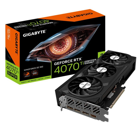 GIGABYTE GeForce RTX 4070 Ti Super Windforce OC 16G, 16384 MB GDDR6X