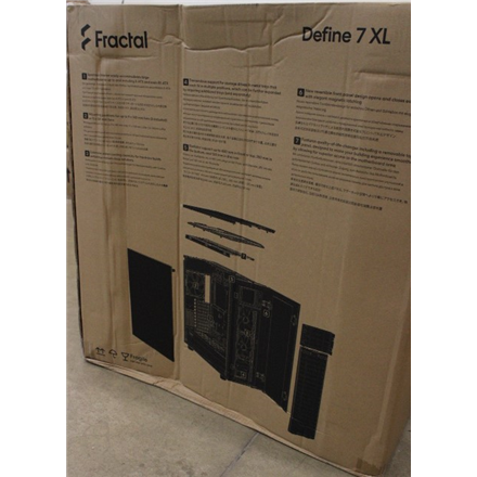 SALE OUT. Fractal Define 7 XL Black TG Dark Tint | Fractal Design | Define 7 XL TG Dark Tint | Side window | Black | E-ATX | DAMAGED PACKAGING, DENT ON SIDE | Power supply included No | ATX