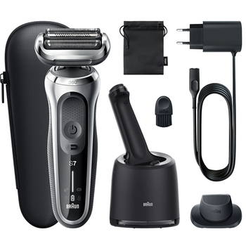 Braun Shaver 71-S7200cc Operating time (max) 50 min, Wet & Dry, Silver/Black