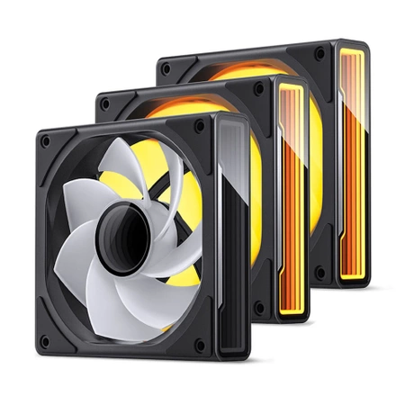 Jonsbo ZK-120BR ARGB Reverse Blade PWM Lüfter, 120mm, 3er-Pack - schwarz