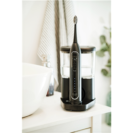 Adler 2-in-1 Water Flossing Sonic Brush | AD 2180b | Rechargeable | For adults | Number of brush heads included 2 | Number of teeth brushing modes 1 | Black