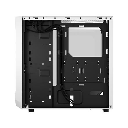 Fractal Design Focus 2 Side window RGB White TG Clear Tint Midi Tower Power supply included No