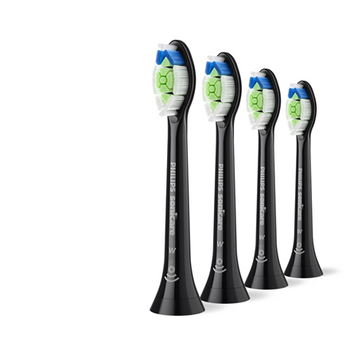Philips Replacement brush heads | HX6064/88 Sonicare Optimal White | Heads | For adults | Number of brush heads included 4 | Black