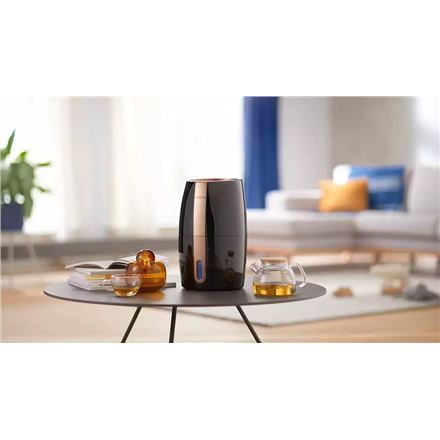 Philips HU2718/10	 Humidifier 17 W Water tank capacity 2 L Suitable for rooms up to 32 m² NanoCloud technology Humidification capacity 200 ml/hr  Black/Copper