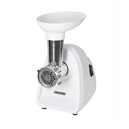 Mesko Meat mincer MS 4809 White 350 W Middle size sieve; mince sieve; poppy sieve; plunger; sausage filler