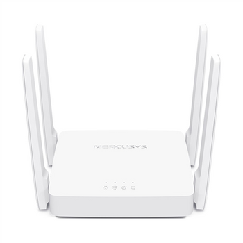 Mercusys Dual-Band Router AC10 802.11ac, 300+867 Mbit/s, 10/100 Mbit/s, Ethernet LAN (RJ-45) ports 2, Antenna type 4xFixed, White