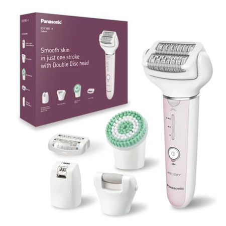 Panasonic ES-EY80-P503 Epilator, Cordless, White/Pink Panasonic